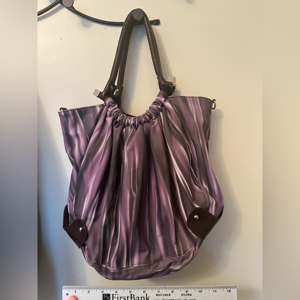 Brown and Purple Purse